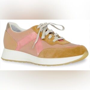 Stylish Pink and Tan Women's Sneakers